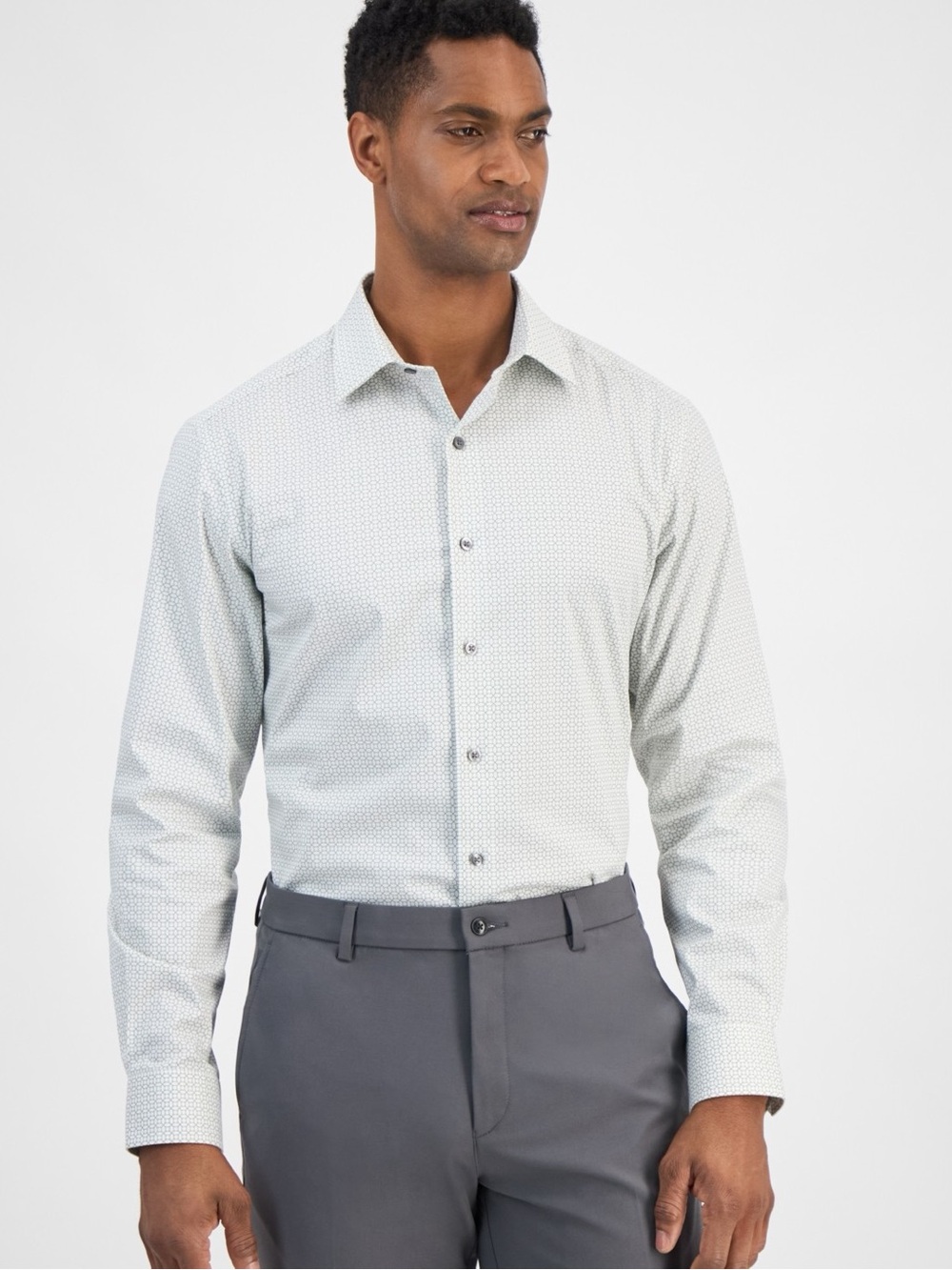 Alfani Men's Round Medallion Print Dress Shirt